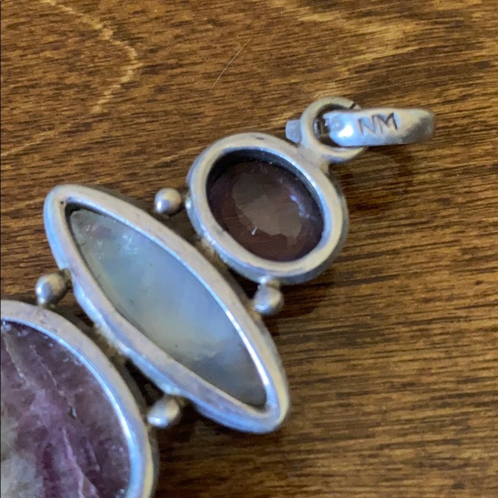 Sterling Silver Amethyst And Moon Stone Pendant View 4